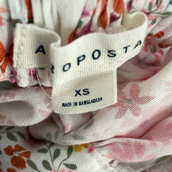 Aeropostale Printed Twist-Front Tie-Back Romper Size XS - Picture 9 of 11